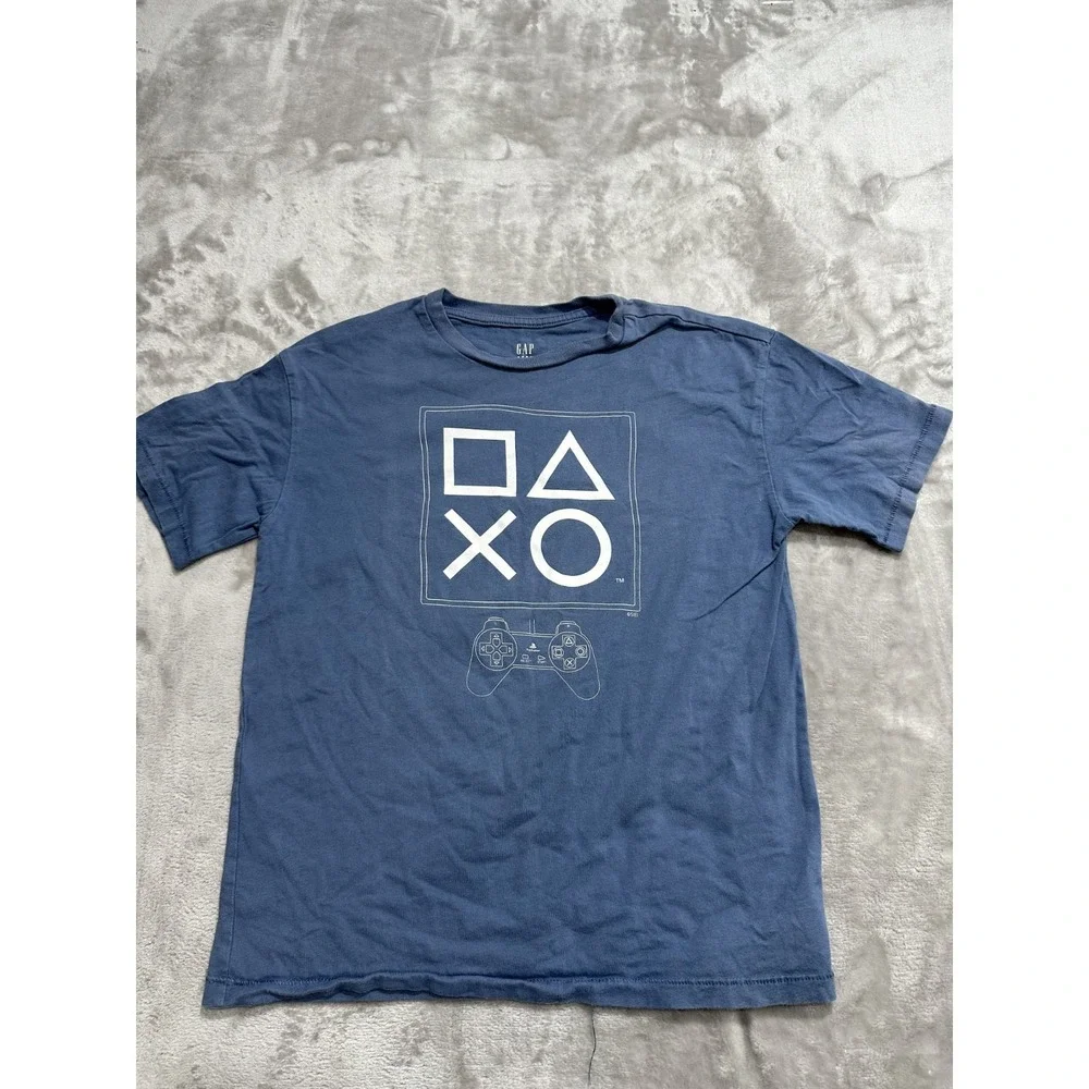 Gap Kids Short Sleeve‎ Boys T-Shirt Blue Game Controller Graphic Crew Neck